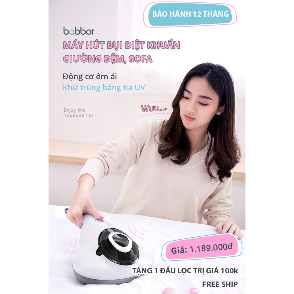 Máy hút bụi Bobbot cầm tay diệt khuẩn giường, đệm, sofa | BigBuy360 - bigbuy360.vn