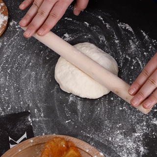 Cán lăn bột gỗ, cán lăn gỗ trơn 29cm (MS 158)