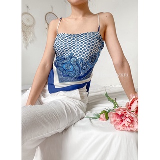 HÀNG CÓ SẴN - Áo Yếm Lụa Cột Dây Lưng [ HÌNH THẬT CHỦ SHOP TỰ CHỤP ]