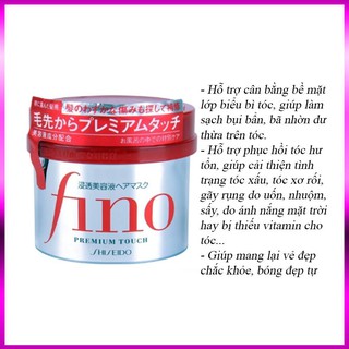 Kem ủ tóc Fino Shiseido hỗ trợ phục hồi tóc hư tổn
