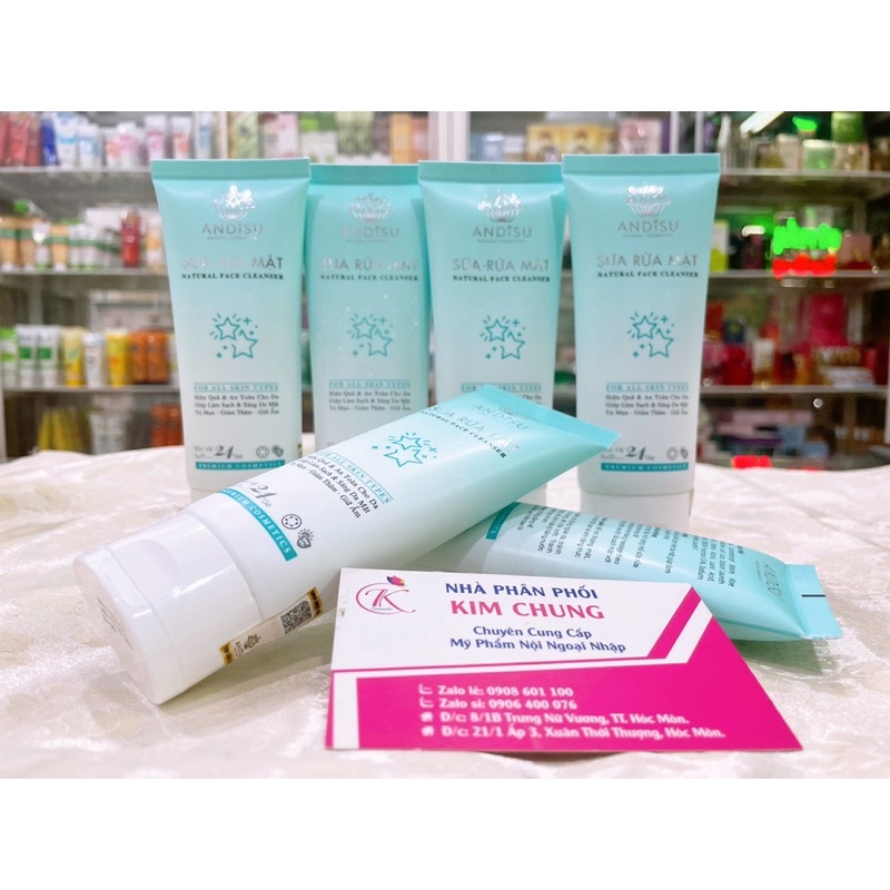 Sửa Rửa Mặt Trắng Da, Ngừa Mụn, Giữ Ẩm ANDISU 100ml