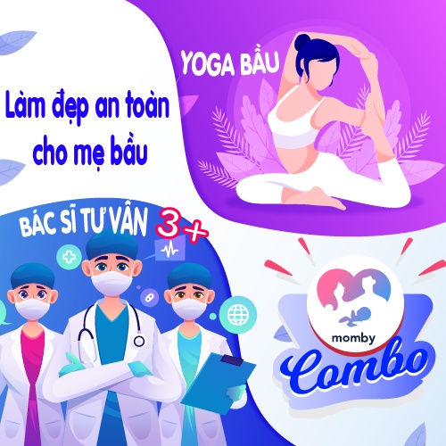 Combo: Làm đẹp an toàn cho mẹ bầu + Bác sĩ tư vấn + Yoga bầu được phát triển bởi Momby