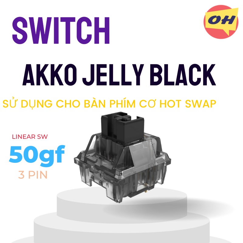 Switch thay nóng cho bàn phím cơ AKKO CS switch - Jelly Black