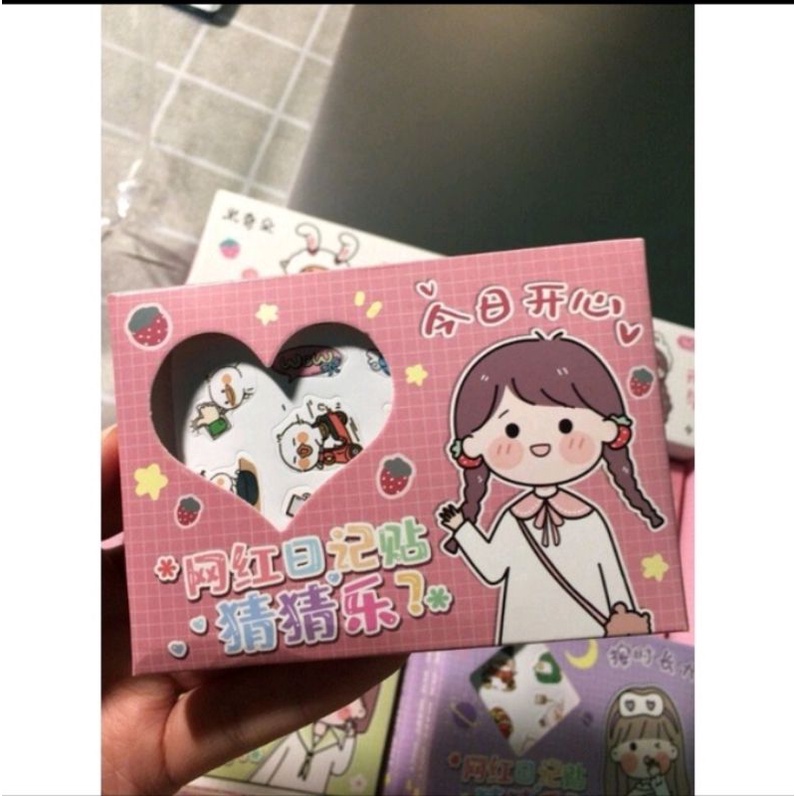 Hộp Sticker 12 tấmTrang Trí Sổ Lưu Niệm đáng yêu ❤️