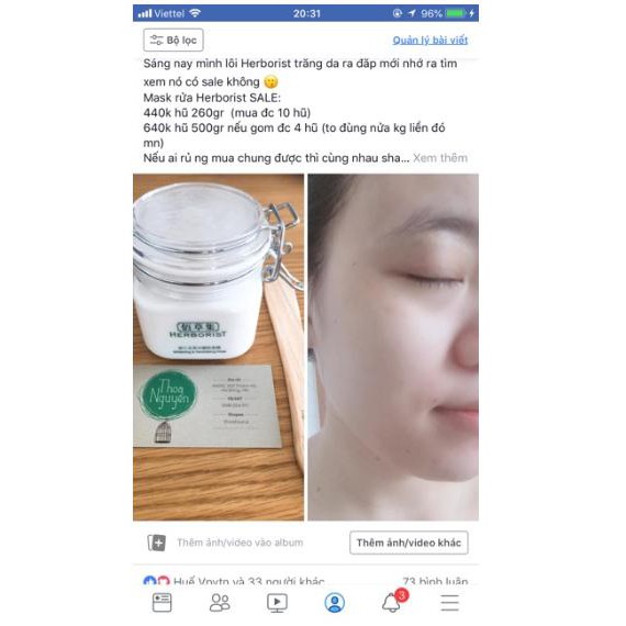 Mặt nạ rửa Herborist