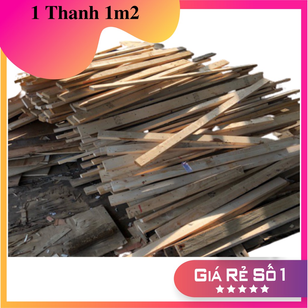 Thanh gỗ thông Pallet bào láng(dài 1m2, rộng 3cm, dày 1.4cm)