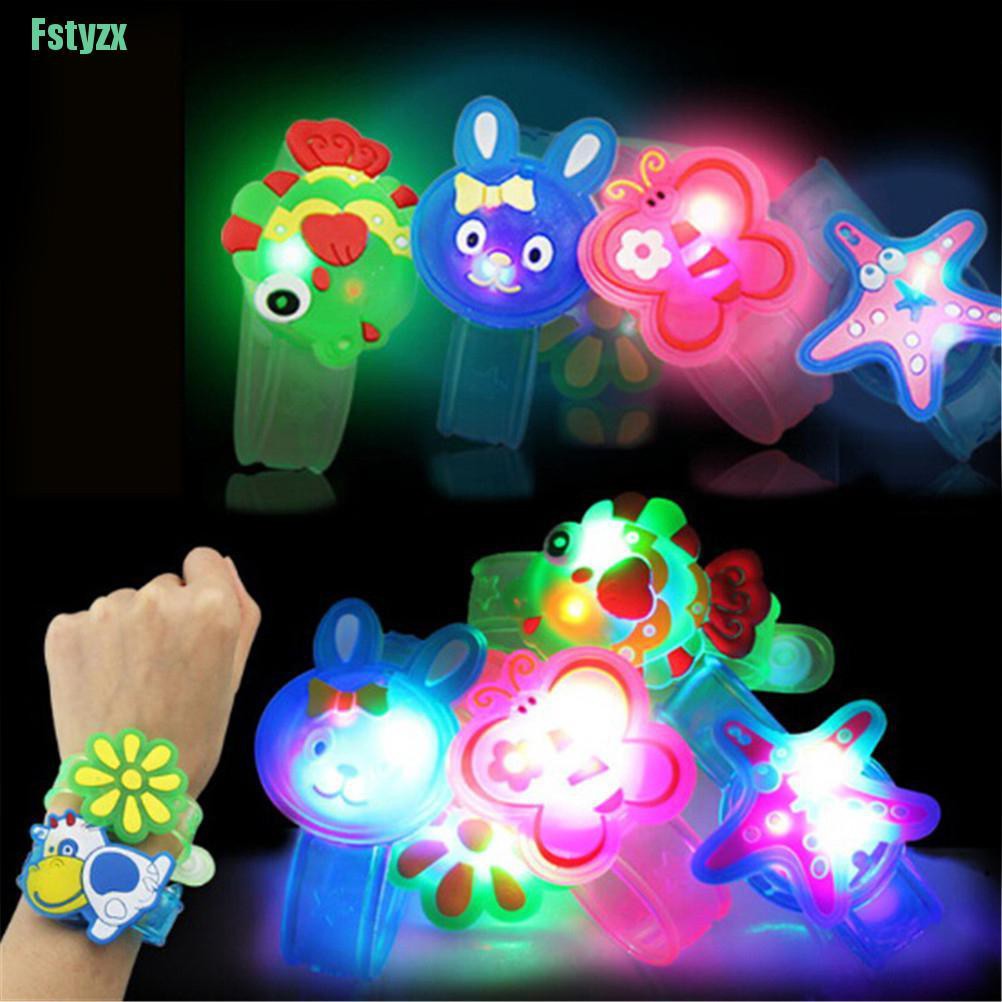 fstyzx Flashlight LED Wrist Watch Bracelet Toy Cute Cartoon Halloween Xmas Kids Gift