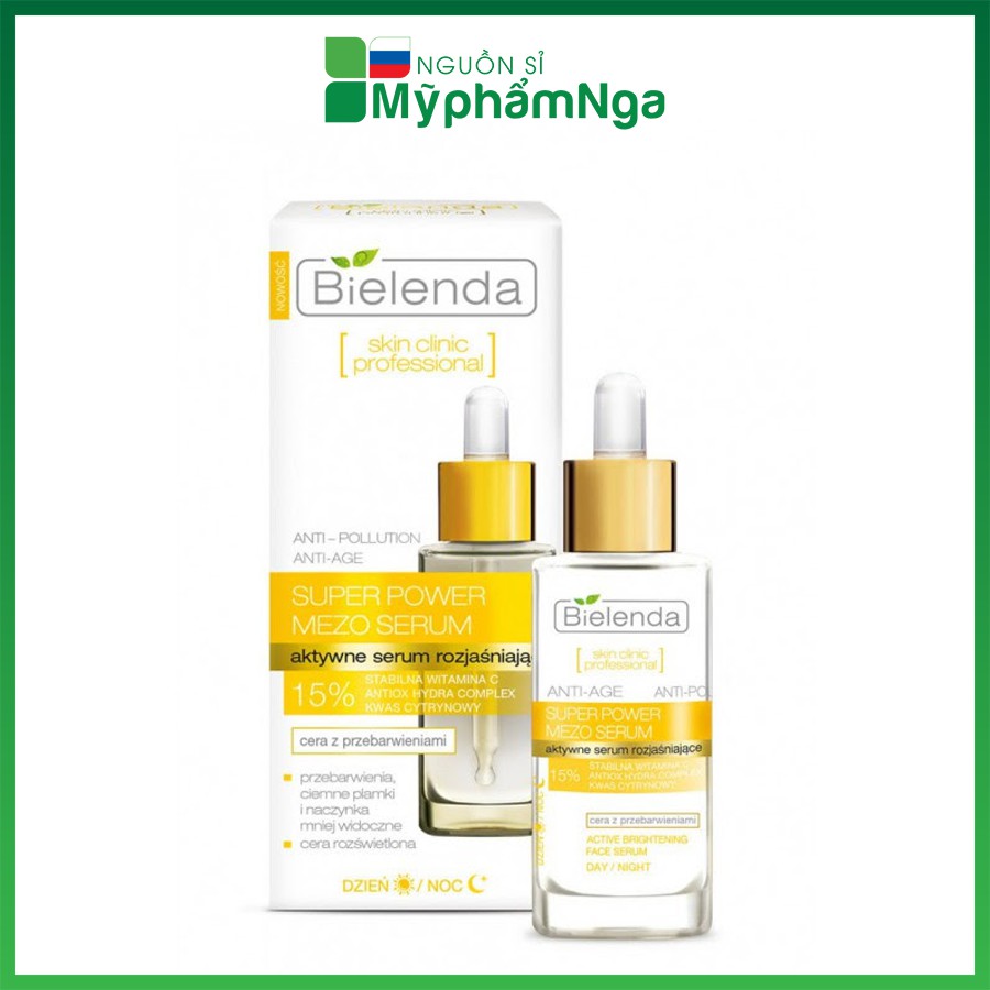 Serum huyết thanh tưoi Bielenda 15% mờ nám trắng da