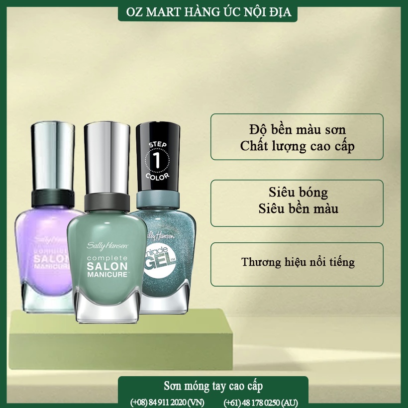 Sơn móng tay cao cấp Sally Hansen Oz Mart Hàng Úc Nội Địa