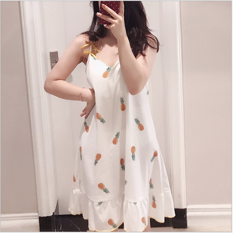 Đầm Ngủ 2 Dây Kèm Bra Lót Mút Dễ Thương (7 mẫu) - DN002 | BigBuy360 - bigbuy360.vn