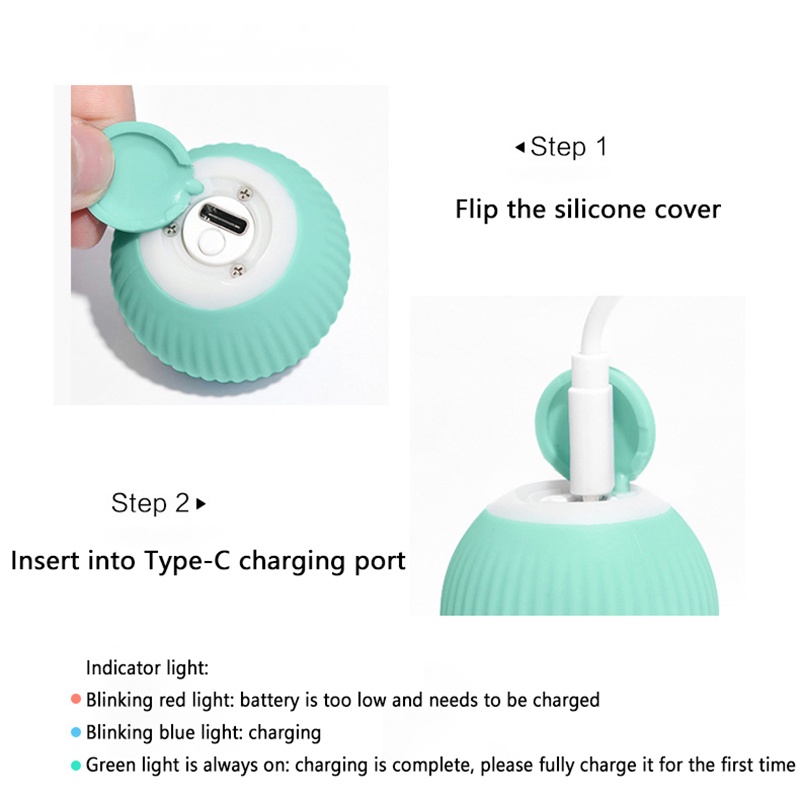 Đồ Chơi Bóng Lăn Điện Tử Thông Minh Nguồn USB Cho Mèo Cưng