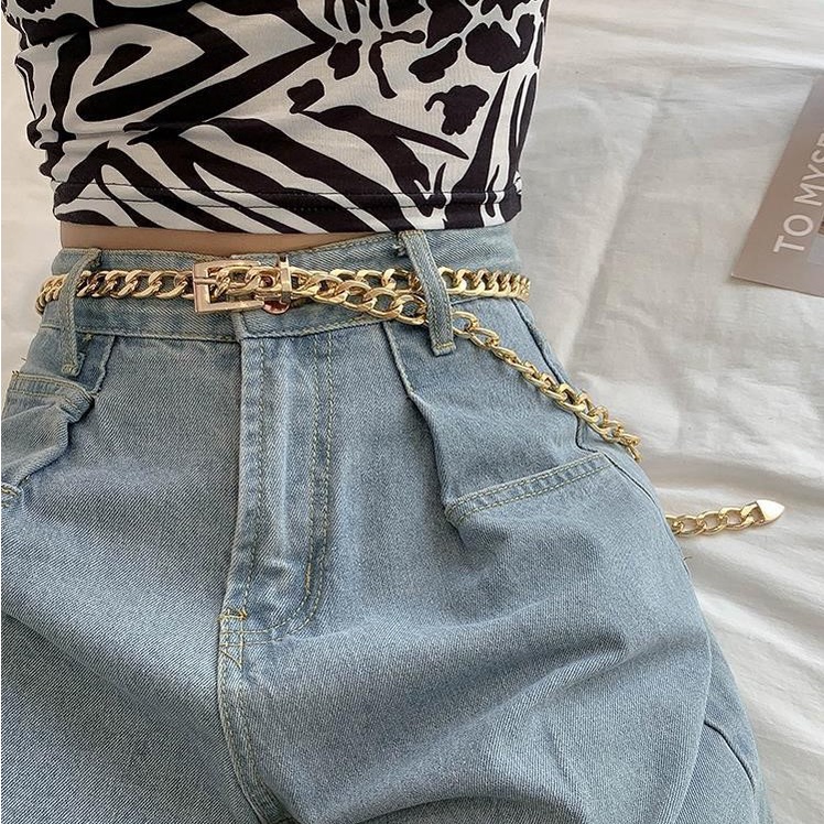 LEEVA - Thắt lưng Leeva Shop, dây nịt nữ dây xích phong cách cá tính PK007