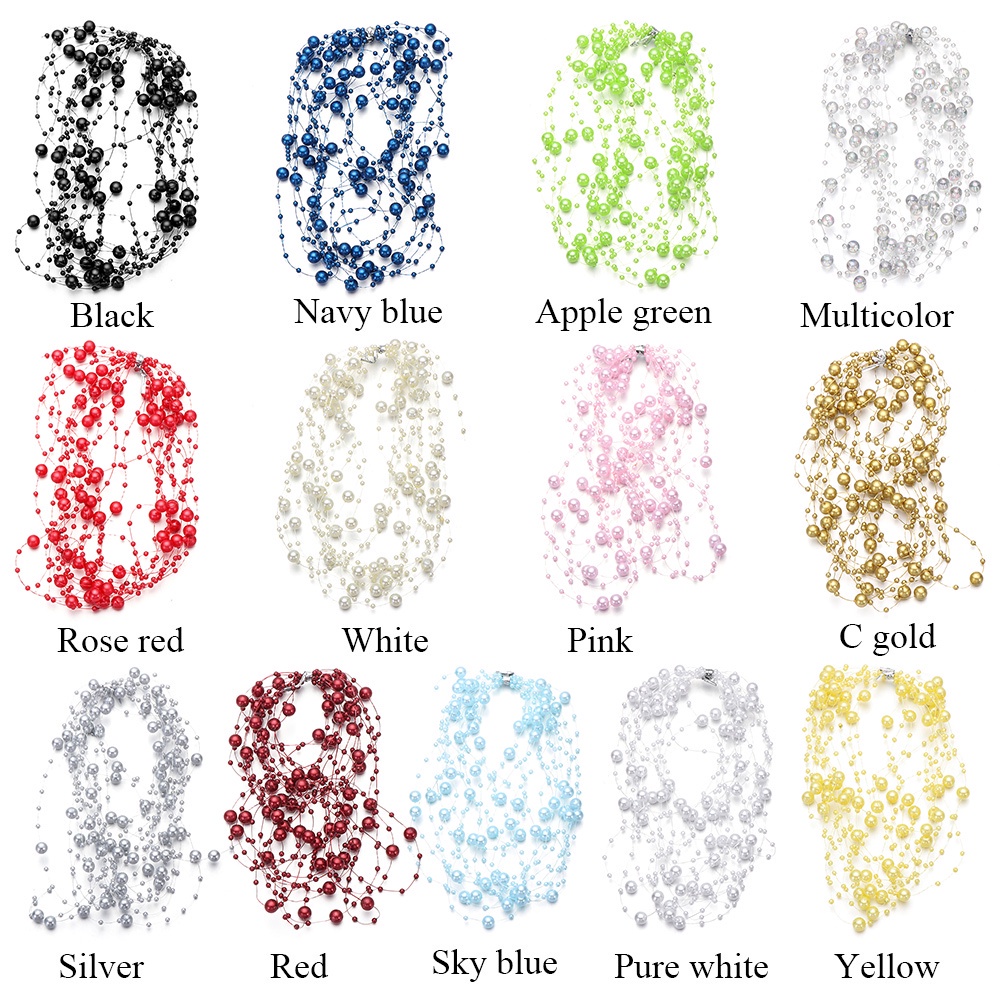 Dây Chuỗi Hạt Ngọc Trai Nhân Tạo Dài 5m Dùng Trang Trí Tiệc Cưới Diy