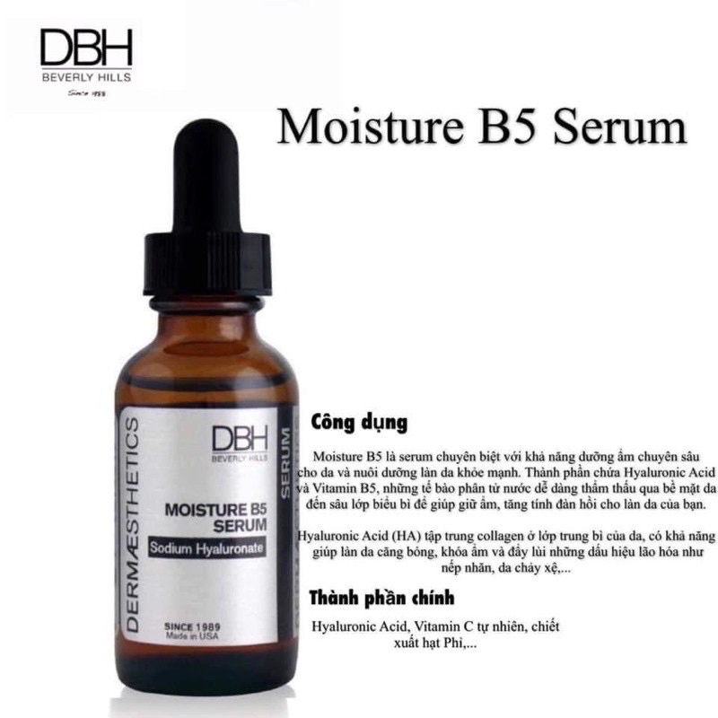 Tinh Chất Cấp Ẩm Mềm Da Chống Lão Hoá Serum DBH Moisture B5 29ml | BigBuy360 - bigbuy360.vn