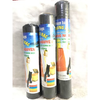 1 Cuộn túi đựng rác đen tự phân hủy không rỉ nước, không bốc mùi, an toàn, bảo vệ môi trường nhiều size