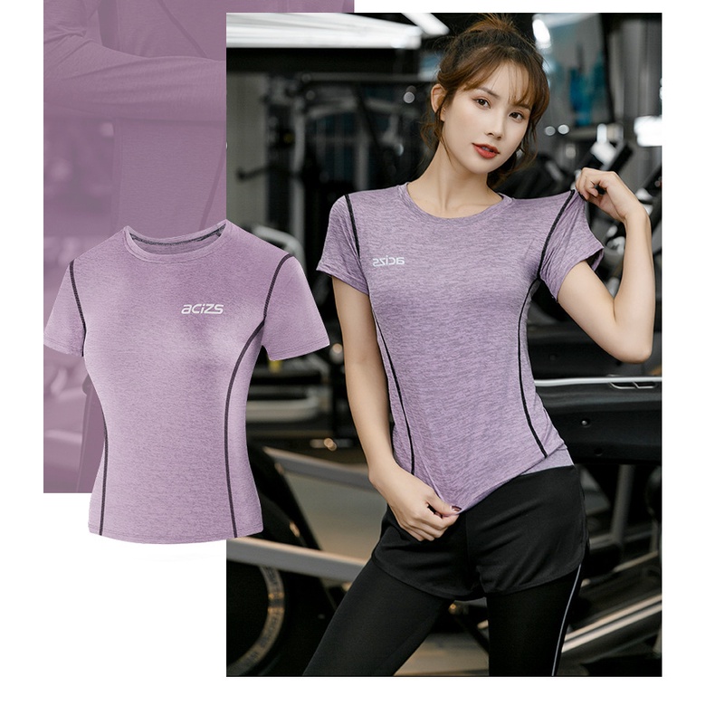 Áo Tập Gym- Áo Thun Nữ Tay Ngắn Thể Thao