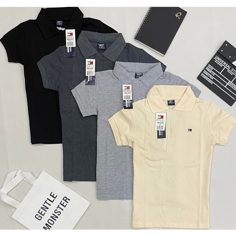 Áo Tommy Nữ Polo Tông Đen Trắng (35-75kg)