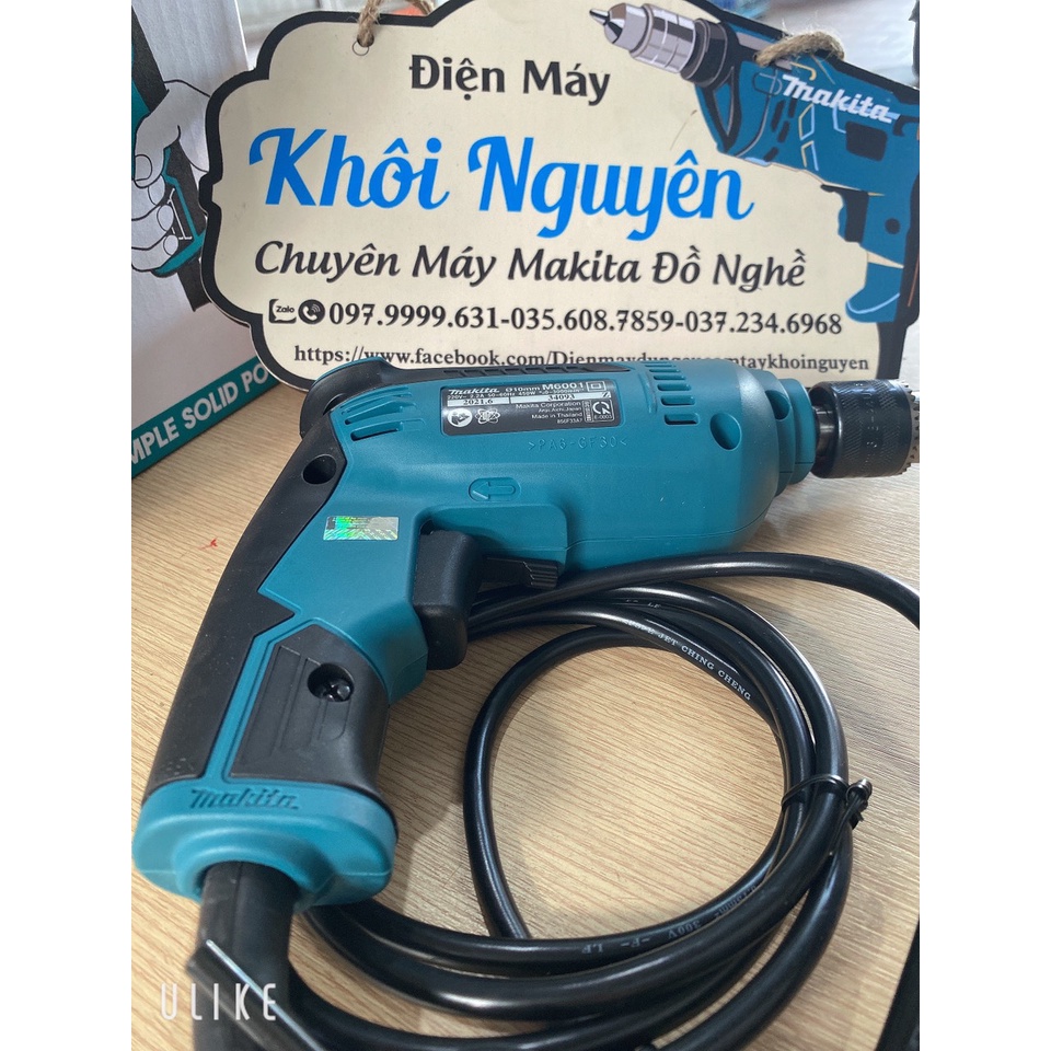 Máy khoan gỗ chính hãng Makita M6001B 10mm 450W