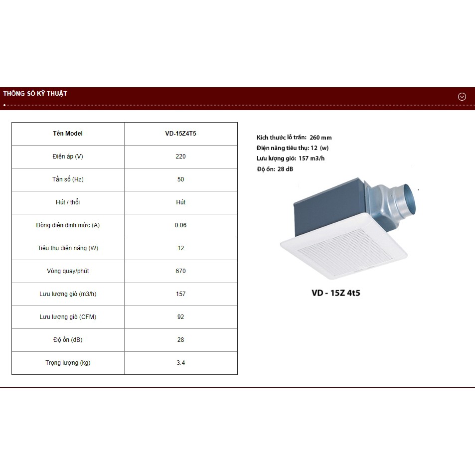 Quạt hút âm trần nối ống gió Mitsubishi VD-15Z4T6 bảo hành chính hãng tại trung tâm Mitsubishi