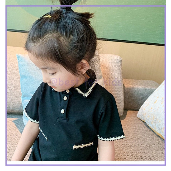 Đầm Polo Ngắn Tay Thời Trang Mùa Hè Cho Bé Gái