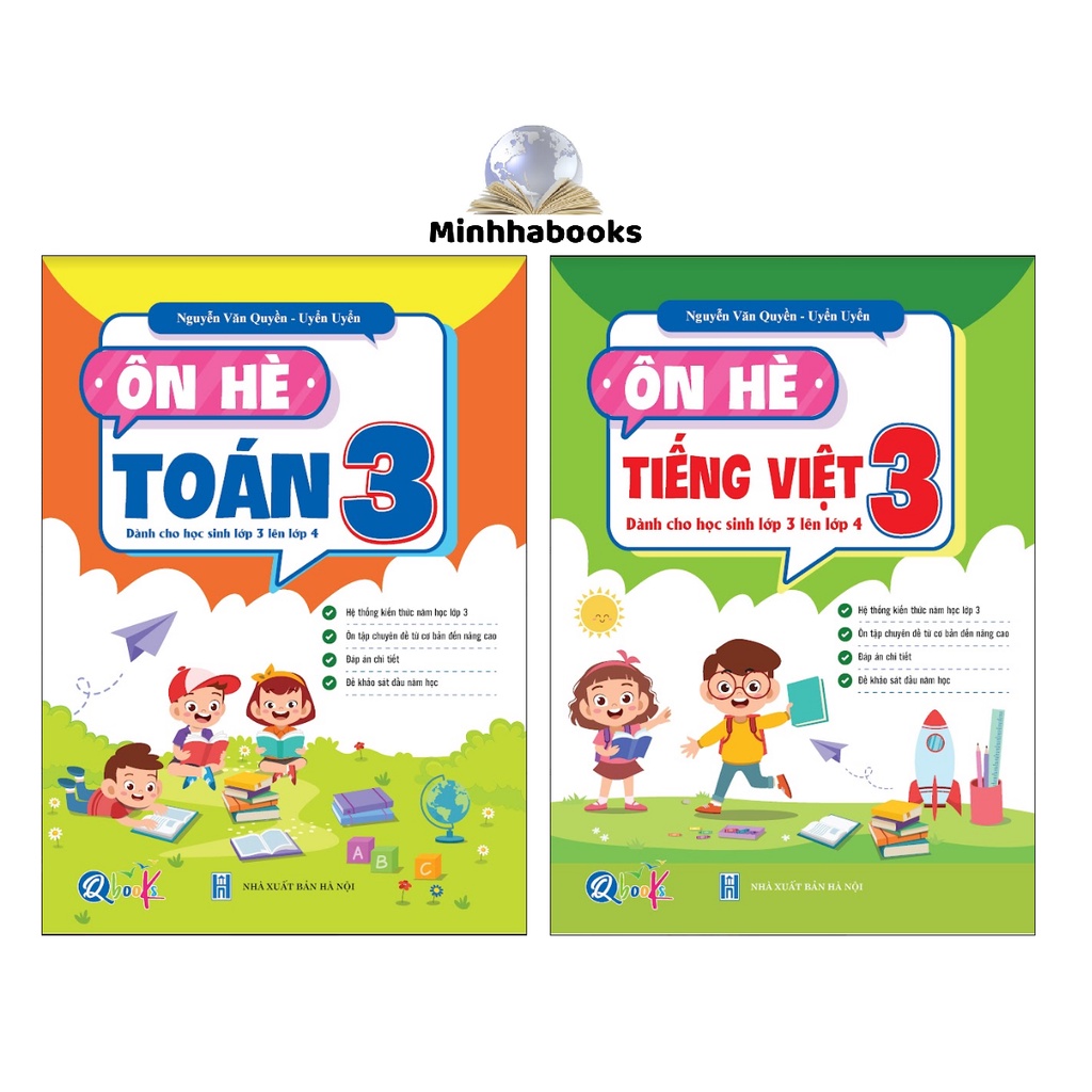 Sách - Combo Ôn Hè Toán và Tiếng Việt lớp 3 - Dành cho học sinh lớp 3 lên 4
