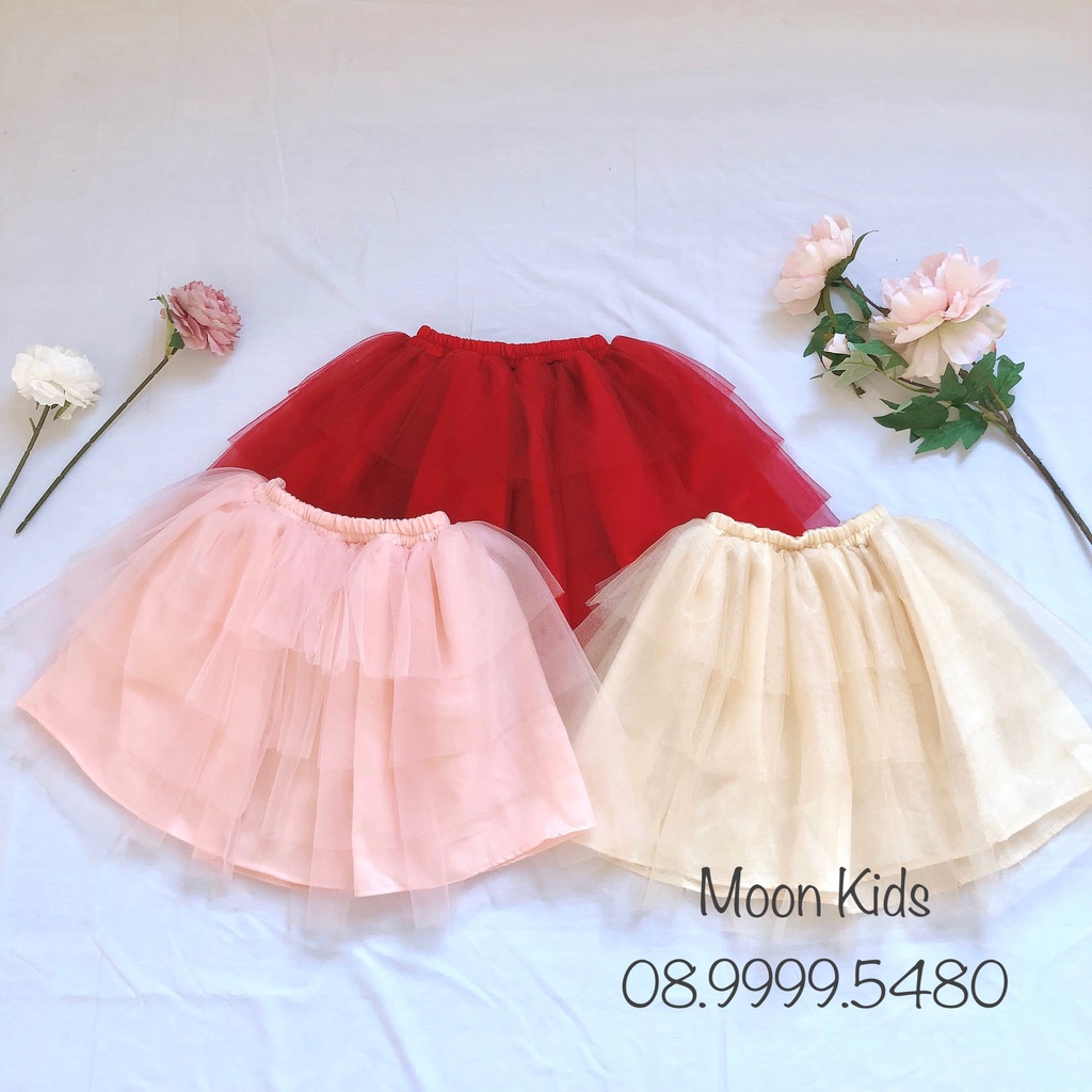 Chân váy lưới tutu bé gái 6 màu size 1-6