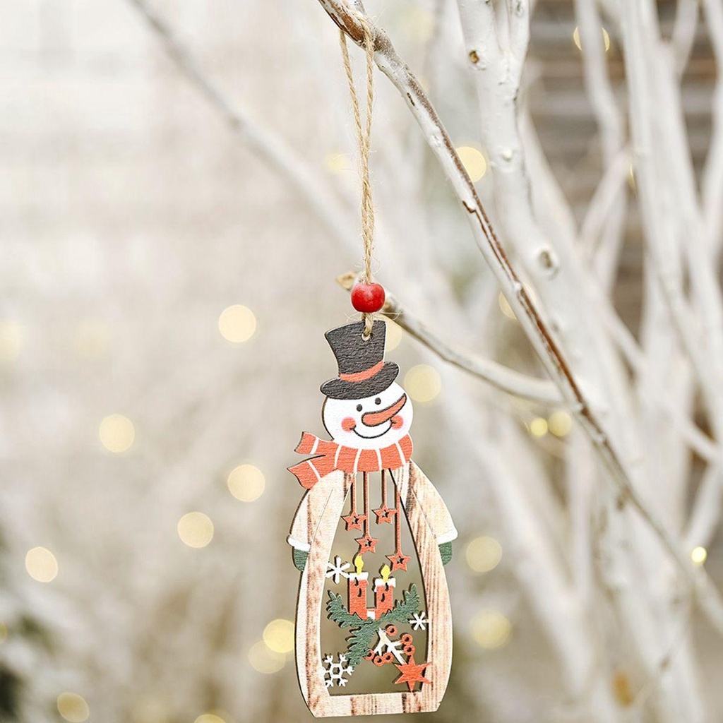 IVORY Phụ Kiện Trang Trí Cây Thông Giáng Sinh Năm Mới Hình Ông Già Noel Người Tuyết Tuần Lộ