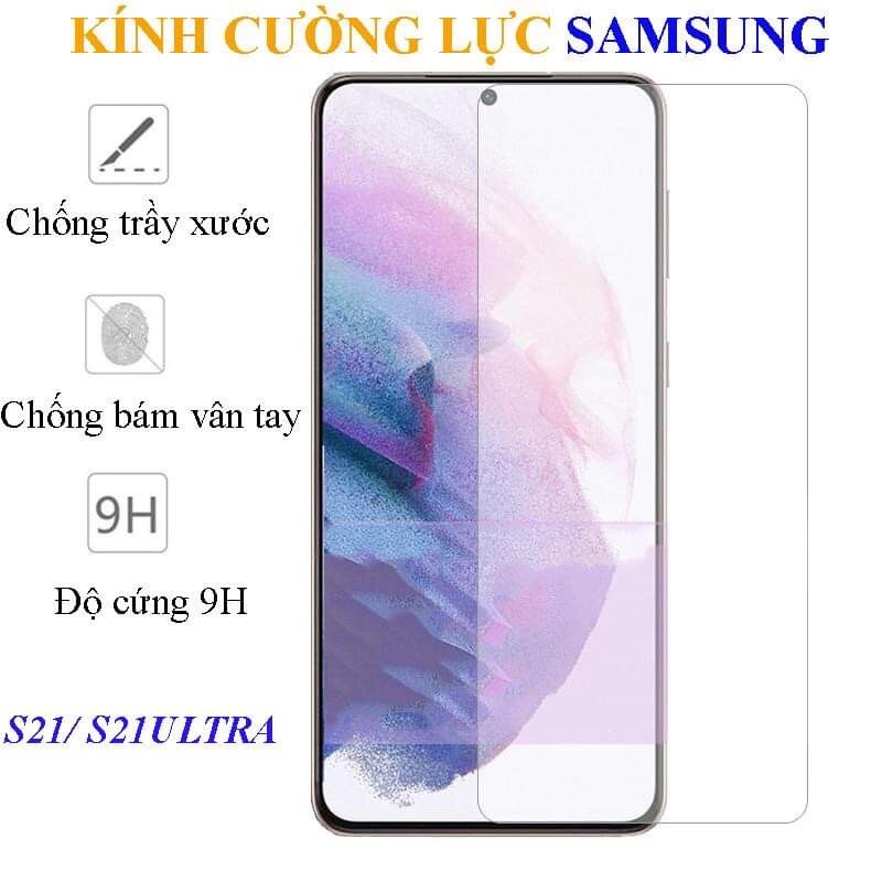 Kính cường lực Samsung S21 / S21 Plus Độ Cứng 9H Full Màn Hình Viền Cong Bảo Vệ Màn Hình Điện Thoại