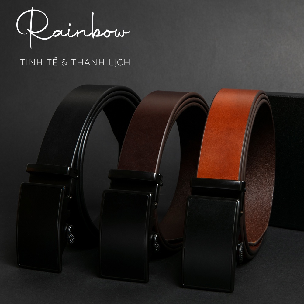 Thắt lưng nam da thật nguyên tấm - chính hãng Rainbow | Shaker 012