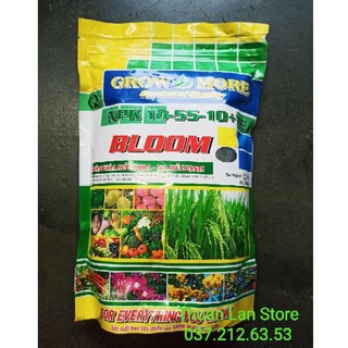 Gói 1kg phân bón lá npk 10-55-10 grow more giúp ra hoa đồng loạt