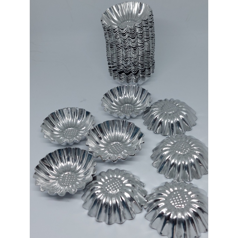 Set 50 KHUÔN NHÔM BÁNH BÒ BÁNH DA LỢN HÌNH BÔNG CÚC