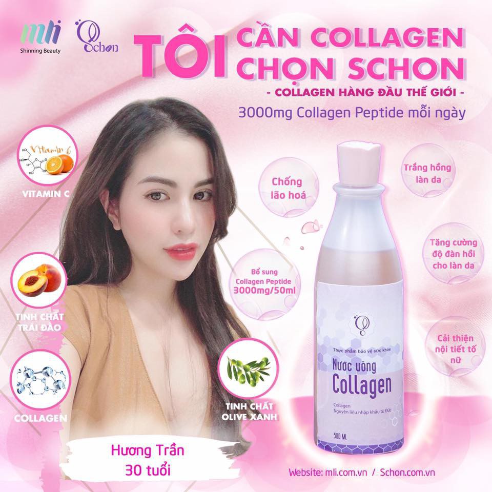 Collagen Schon ❤FREESHIP❤ Nước uống đẹp da Thảo Mộc Thiên Nhiên [Chính hãng + Date mới]