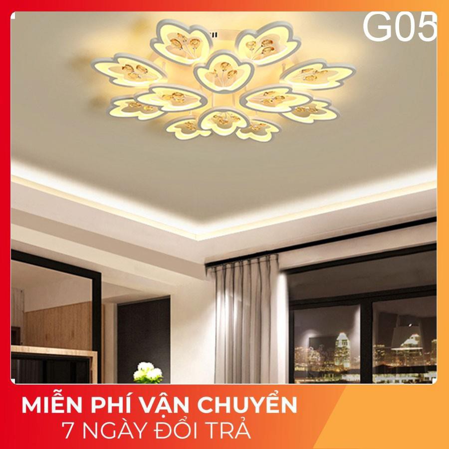 ĐÈN led ốp trần hiện đại-Đèn trần trang trí phòng khách,phòng ngủ, phòng bếp, có 3 chế độ sáng, bảo hành 1 năm