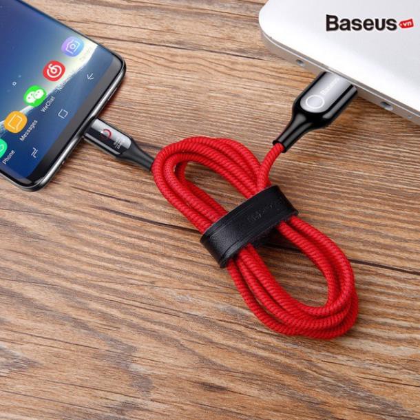 Cáp sạc nhanh thông minh tự ngắt khi sạc đầy Baseus chuẩn Type C QC 3.0 3A dài 1m cho Samsung S9, Note 9,Xiaomi, Huawei