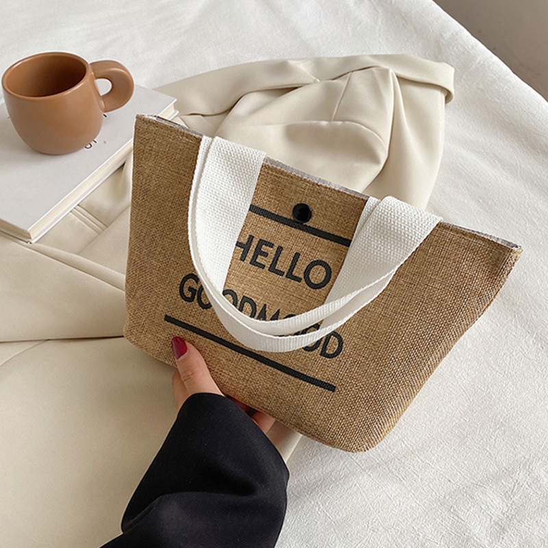 Túi Xách Đeo Vai Dệt Tay In Chữ Thời Trang Dành Cho Nữ