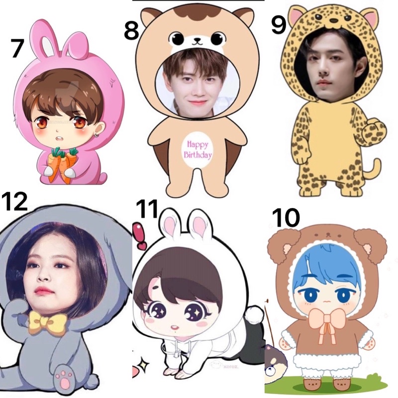 Sticker/ hình dán in ghép mặt theo yêu cầu 15 ảnh / ảnh Sticker ghép mặt đặt in