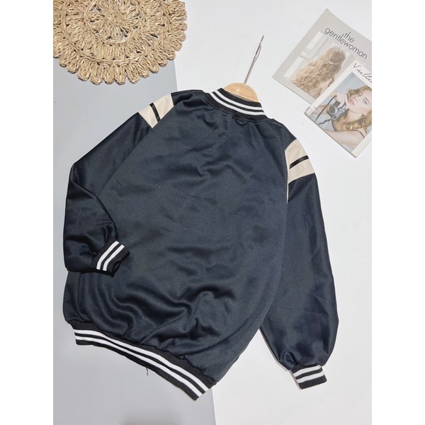Áo bomber phối vai logo gấu TH6