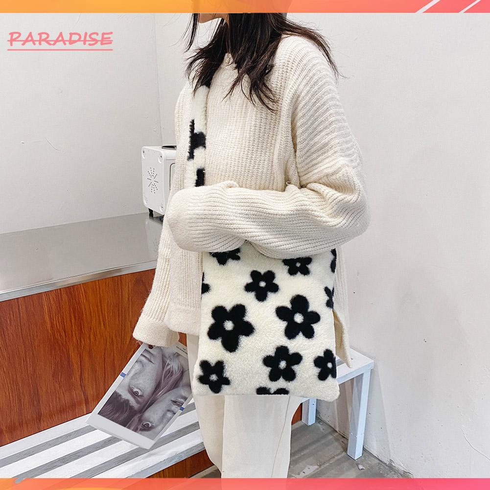 Túi Tote Đeo Vai Vải Bông In Họa Tiết Hoa Thời Trang Đường Phố