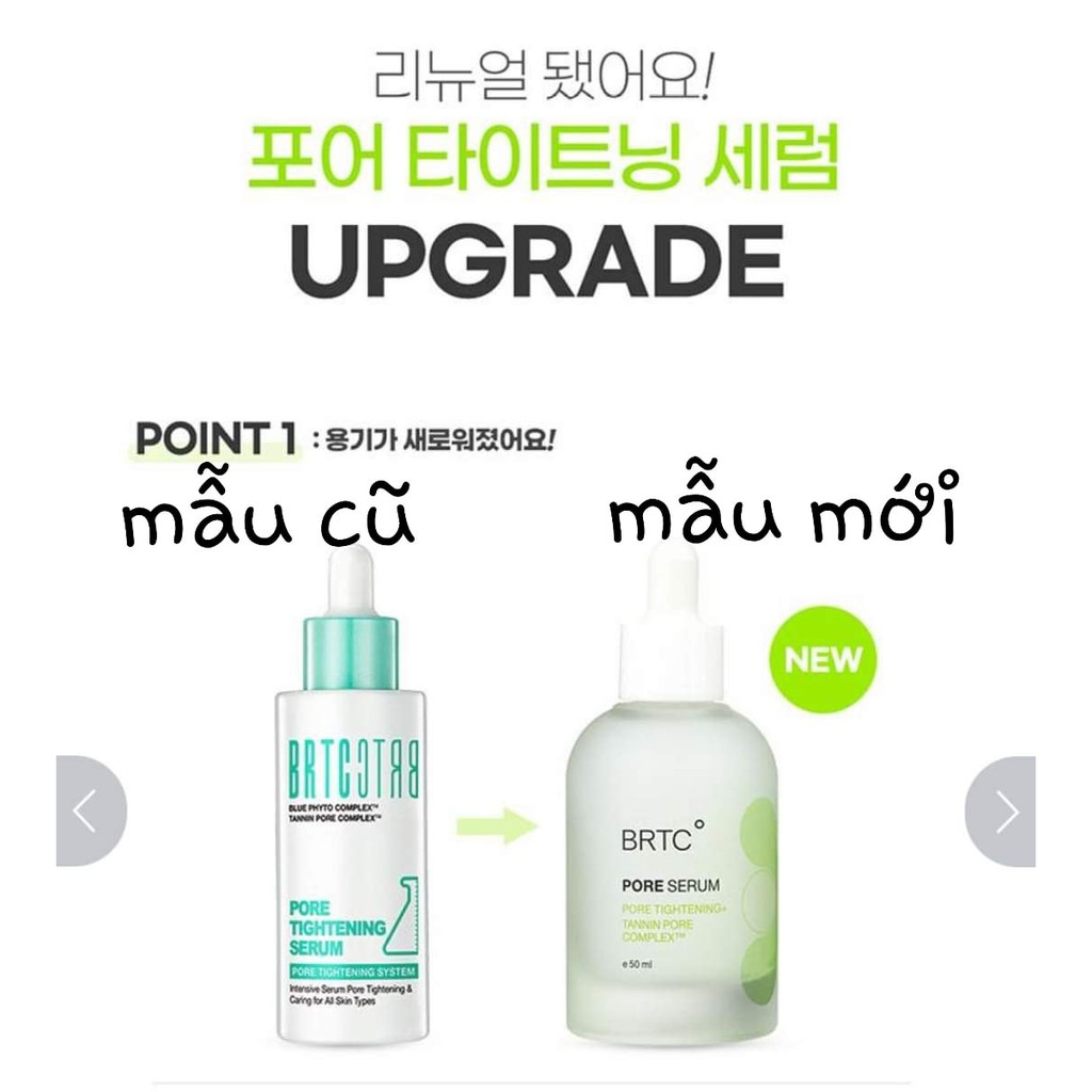 Mẫu mới ❤ Tinh chất se khít lỗ chân lông #BRTC sale 78%  PORE TIGHTENING SERUM 50ml