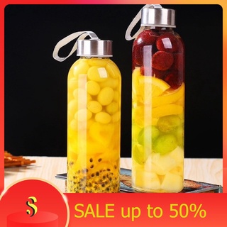 Bình thuỷ tinh Gesun 350ml - 500ml. Chai, lọ đựng nước thủy tinh dây xách cao cấp