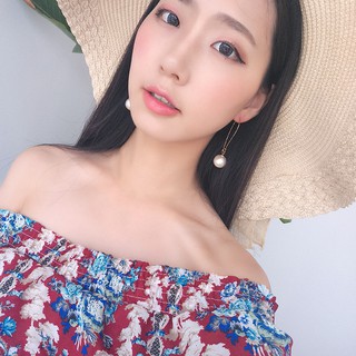 Khuyên tai móc hạt to