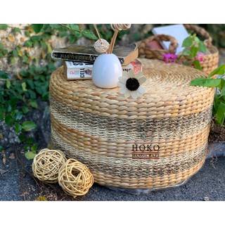 Đôn lục bình thủ công đan phối cói D40H20 - HOKO