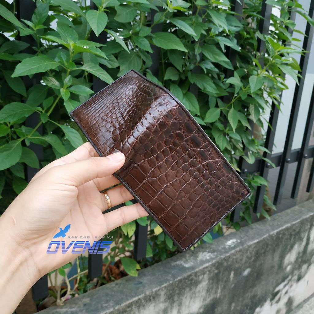 Ví Cá Sấu 2 Mặt. Da Bụng Cá Sấu Siêu Mềm và Bền