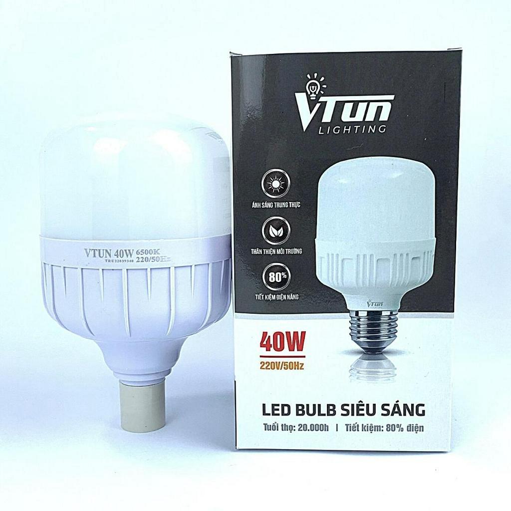 Bóng đèn Led VTUN LIGHTING 40w 50w 65w tiết kiệm điện, dùng đui xoáy e27, bảo hành 12 tháng