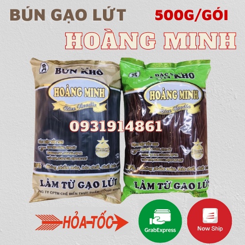 [FREESHIP] Bún gạo lứt ĐỎ & ĐEN eatclean Hoàng Minh gói 500g | BigBuy360 - bigbuy360.vn