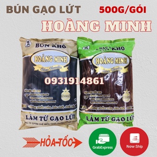 [FREESHIP] Bún gạo lứt ĐỎ & ĐEN eatclean Hoàng Minh gói 500g