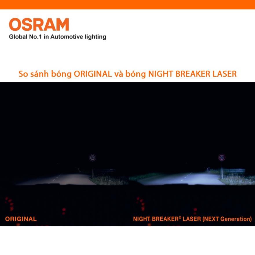 Bóng đèn halogen tăng sáng 150% OSRAM NIGHT BREAKER LASER H4 12v 60/55w