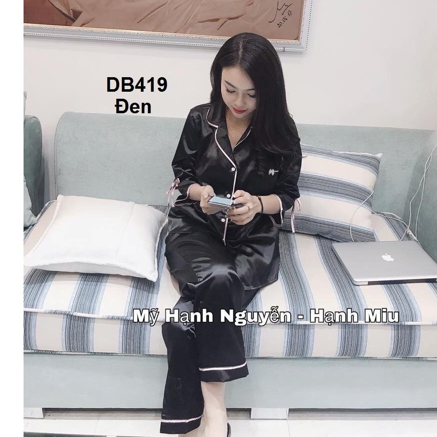 bộ phi bóng tay dài quần dài phối nơ