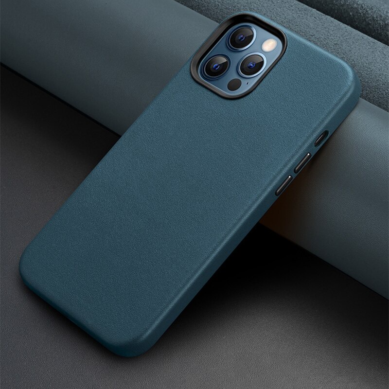 Ốp Điện Thoại Da Từ Tính Có Logo Hoạt Hình Cho iPhone 13 12 Pro Max 12 Mini