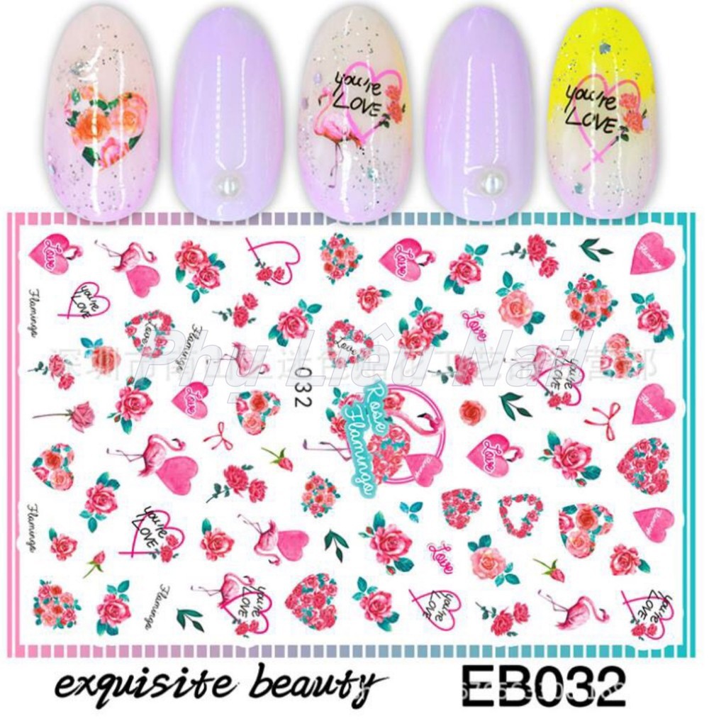 Miếng dán sticker Nail - Trang trí móng - Phần 1
